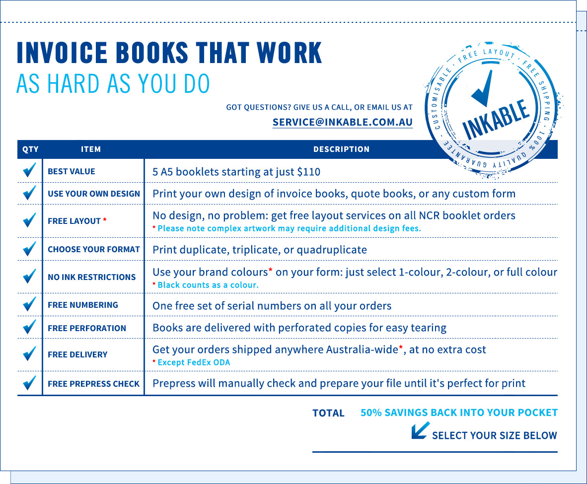Invoice Book Printing